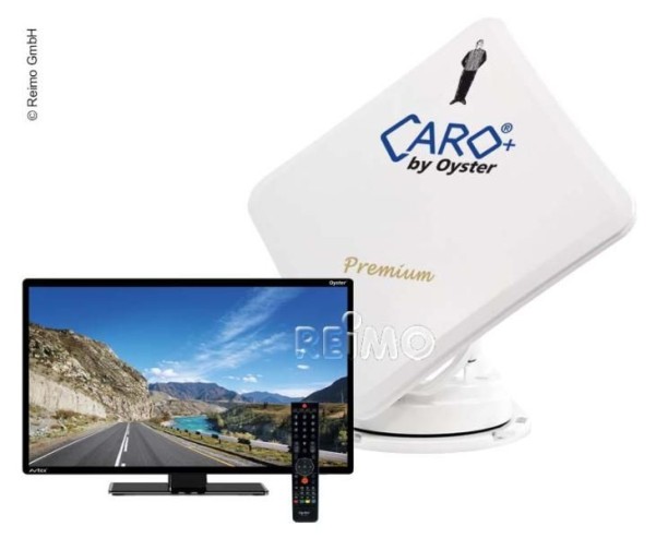 Sat-Flachantenne Caro®+ Premium mit 24"Oyster® TV