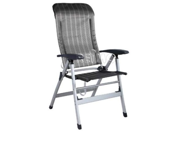 Chaise de camping Merida, argent/gris