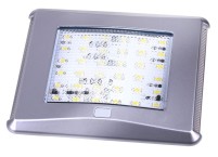 Plafonnier LED argenté avec interrupteur, 156x124x13, 5mm, 450lm, 7W