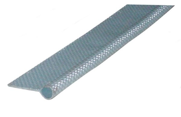 Hellgrauer PVC-Keder 8mm für Vorzelt oder Sonnensegel lfm.