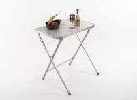 Table de camping Big Butler, acier gris-argent, 60x40x 65cm