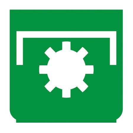 Emblem - Zapfwelle grün