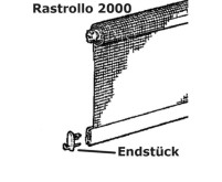 2 Endstücke Rastrollo 2000/3000 Farbe natur