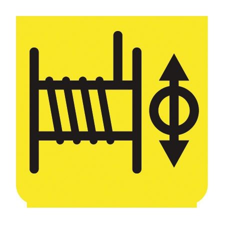 Emblem - Seilwinde gelb/schwarz