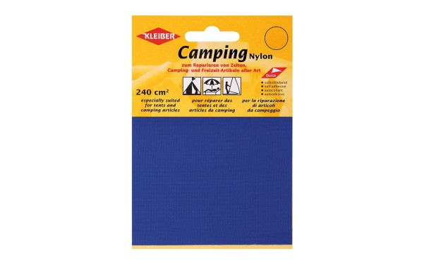 Kleiber Camping Nylon Reparaturflicken Atlantik (2 Stück) blau