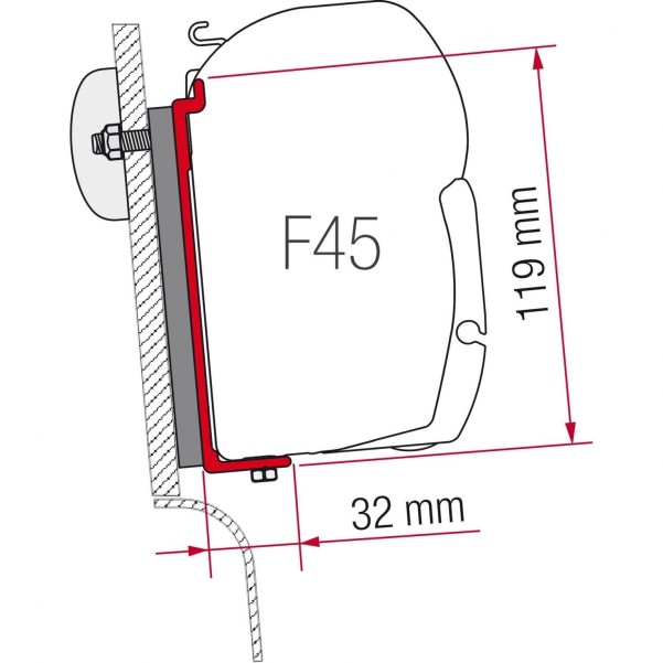 F45 Kit High Roof Adapter Westfalia