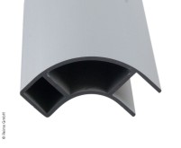 Profilé d'angle pour meubles en aluminium 2,2m ouvert sur un côté