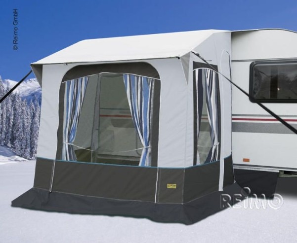 Wintervorzelt Cortina 2 f. Caravans,Stahlgestänge, B220xT180xH235/255cm