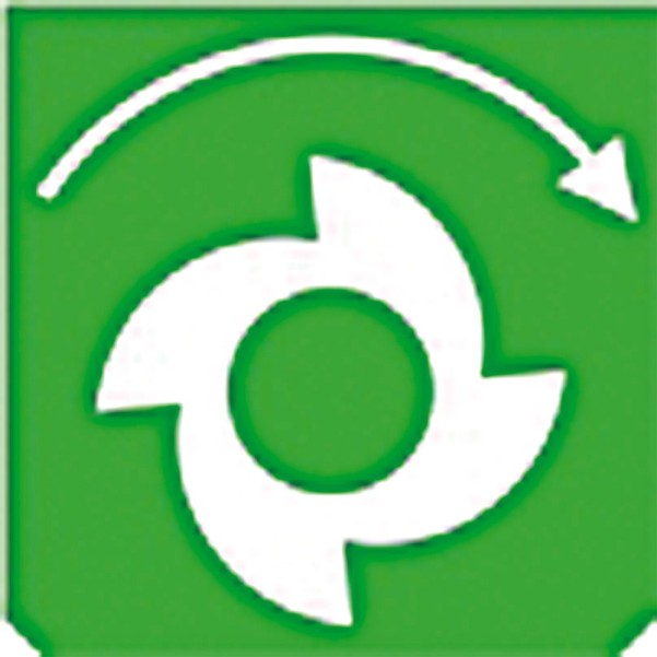 Emblem - Fräse rückwärts grün/weiss