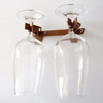 Doppelhalter Standard für 2 Gläser - Doppelhalter Standard, braun