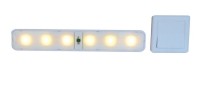Lampe à LED, interrupteur sans fil, 4 piles AAA/3AAA, 6 LED, 55 lumen, 300x51x20mm