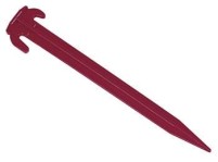 Piquet de tente en plastique rouge, 30 cm de long, en vrac