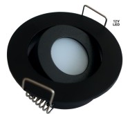 LED 12V Einbauspot schwenkbar, schwarz, Durchmesse r 51,6 mm