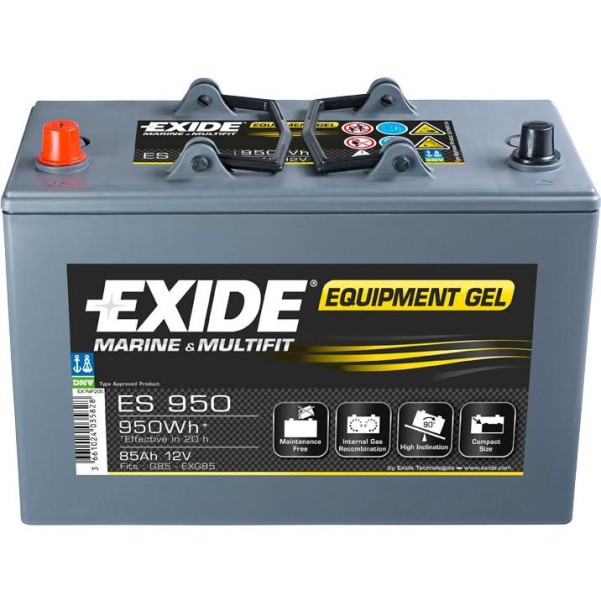 Exide Equipment Batterie au gel ES 650 56 Ah