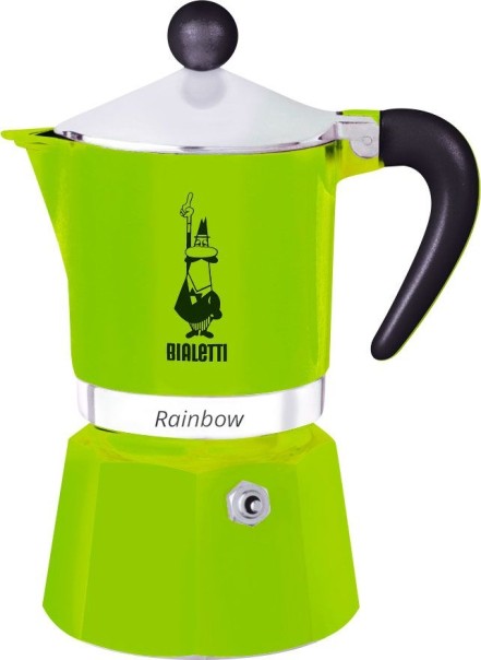 Bialetti Espresso Maker Rainbow Green 3 tasses