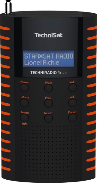 TechniSat TechniRadio Solar DAB+/UKW Solarradio schwarz/orange