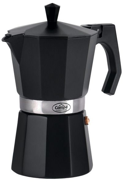 Kaffeebereiter Espressokocher NERO, 6 Tassen, matt -schwarz, Aluminium