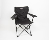 Chaise pliante Aloha II noire, chargeable jusqu'à 100kg