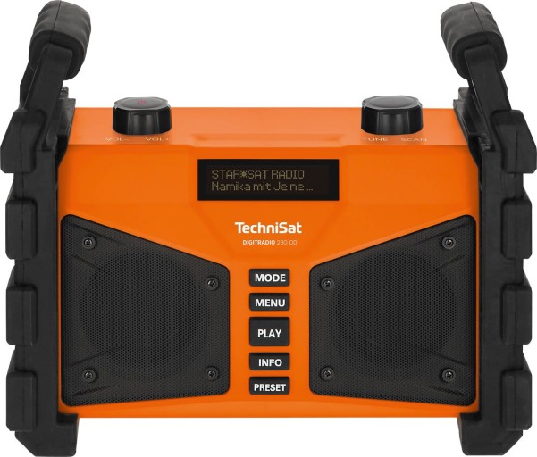 TechniSat DAB+ Digitradio 230 OD Mobiles Baustellenradio mit Akku und Bluetooth-Audiostreaming