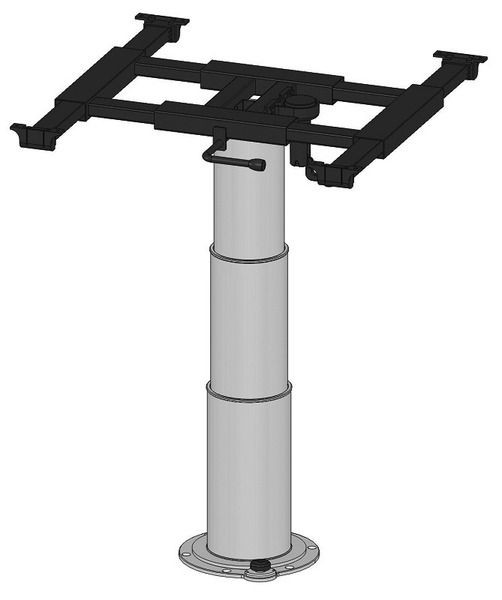 Table élévatrice à colonne unique 355-730mm, hauteur du fond 355mm, course 3 75mm