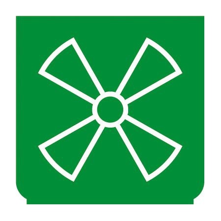 Emblem - Gebläse langsam grün