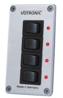 Panneau d'interrupteurs avec 4 interrupteurs (chacun 8A charge max.)