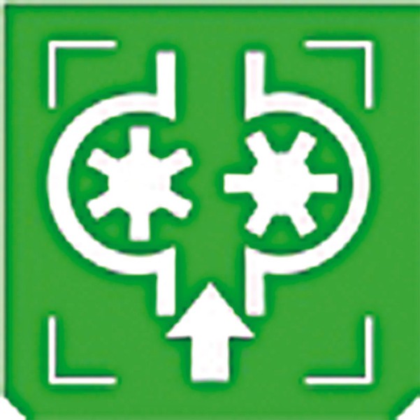 Emblem - Hydraulik grün/weiss