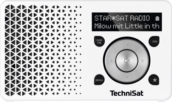 TechniSat DAB+ Digitradio 1 Radio numérique portable avec batterie rechargeable intégrée blanc/argenté