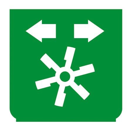 Emblem - Drescher vorwärts/rückwärts grün