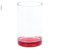 Gimex Trinkglas aus SAN, rotfarbener Boden, 250ml