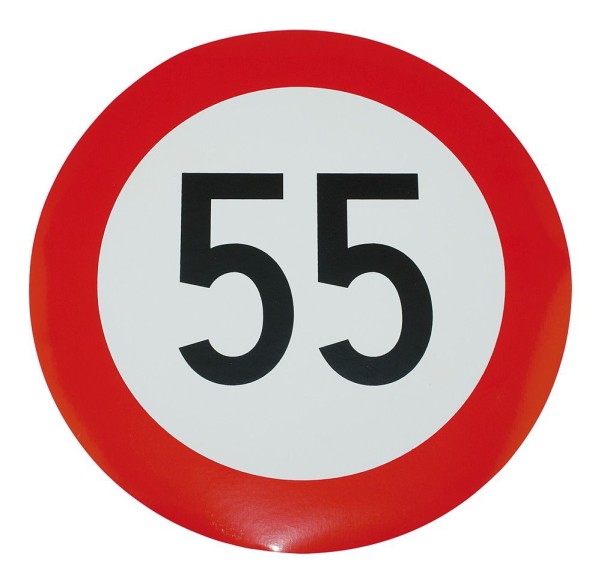Geschwindigkeits-Begrenzungs-Schild 55 km/h