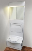 Komplette Seitenwand für Toilettenraum, 200x67x18c m
