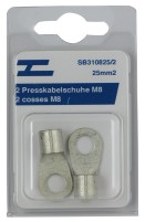 2 Press-Kabelschuh M8 25mm2, blank