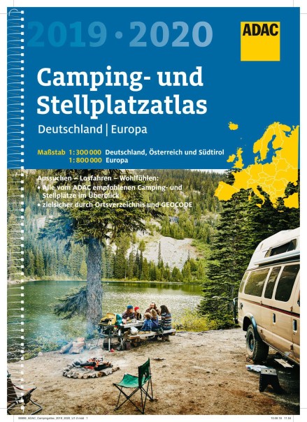 Atlas des campings et des emplacements de l'ADAC Allemagne et Europe 2019