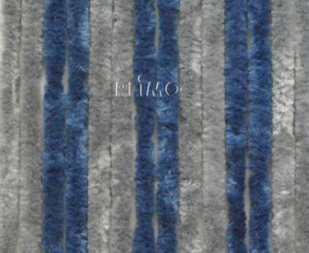 Rideau polaire 120x185 gris/bleu foncé