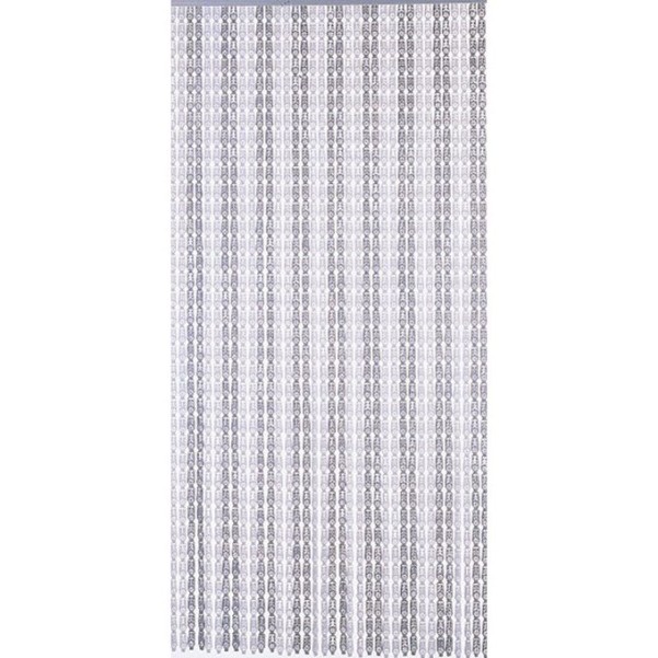 Lamellen-Vorhang Kunststoff grau, weiss | 220 x 100 cm