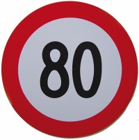 Geschwindigkeits-Begrenzungs-Schild 80 km/h