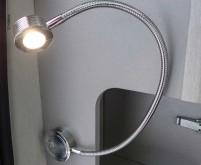 Lampe à col de cygne LED argentée 1,5Watt