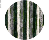 Flauschvorhang 56x185 grau/grün/weiss