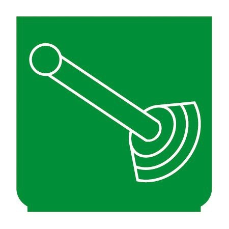 Emblem - Kontrollhebel grün