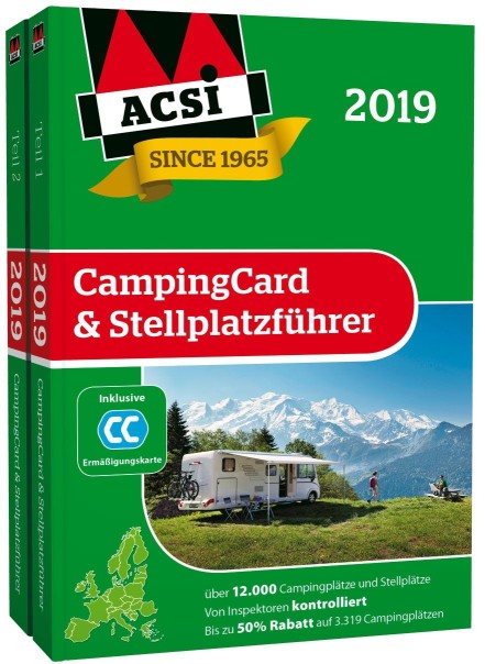 ACSI CampingCard und Stellplatzführer 2019