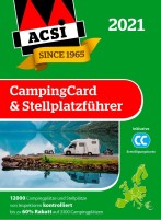 ACSI CampingCard 2021 & Stellplatzführer mit Ermässigungskarte