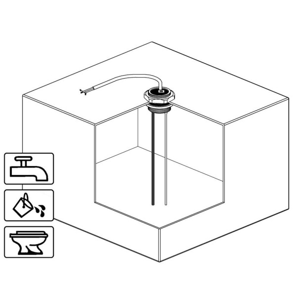 Electrode pour réservoir MT Hauteur du réservoir 12-24 cm (pour cassette de toilette)
