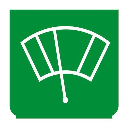 Emblem - Scheibenwischer grün