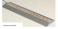 Aluminium Profil halbrund für LED-Bänder + 2 Endka ppen, Länge 1,5m