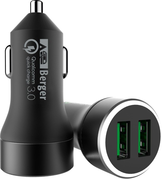 Berger USB-Dual KFZ chargeur rapide 12 V / 24 V 3 A