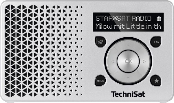 TechniSat DAB+ Digitradio 1 Radio numérique portable avec batterie rechargeable intégrée argenté/argenté