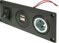 Pro Car Einbausteckdose mit USB-A Doppelsteckdose