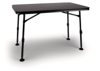 Table de camping CALAIS 115x70x55-74cm,Cadre:noir ,Plateau de table:anthracite
