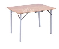 Table en bambou CATANIA BIG avec cadre en aluminium, 100 x72x68,5cm